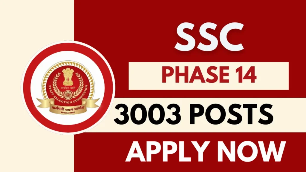 SSC Selection Post Phase 14 Notification